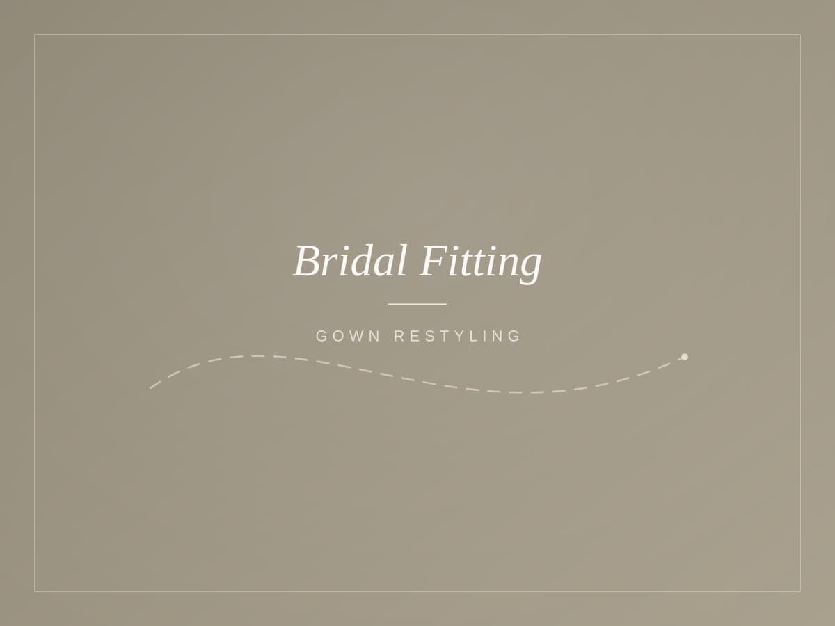 Bridal gown restyling in Tulsa — tailor adjusting lace on an heirloom wedding gown